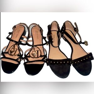 Armani Jeans Size 7 Designer Flat Sandals Bundle (2 Pairs)
